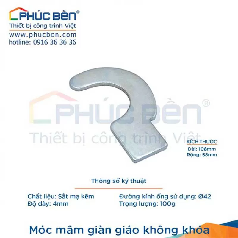 Móc mâm giàn giáo không khóa