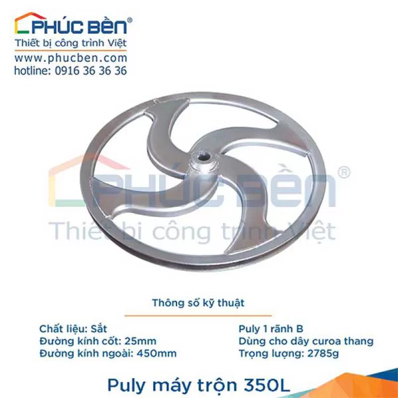 Puly máy trộn bê tông 350L