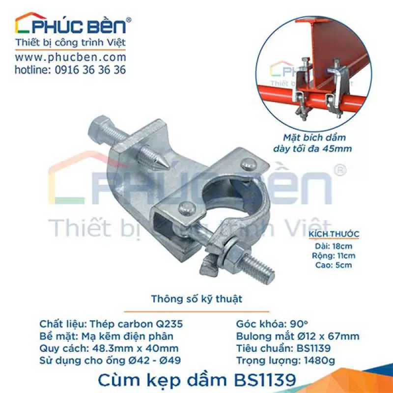 Cùm kẹp dầm BS1139