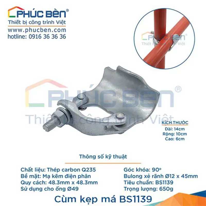 Cùm kẹp má BS1139