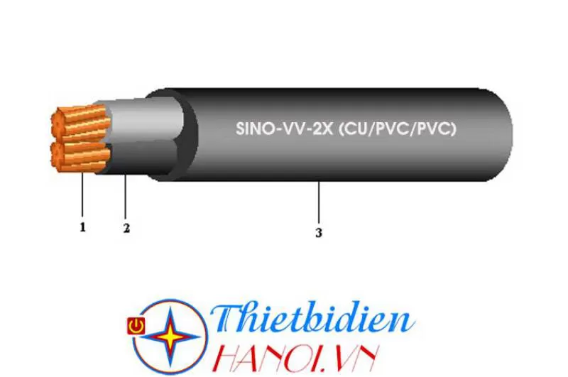 Dây cáp điện Sino, Cáp treo hạ thế VV 2x10
