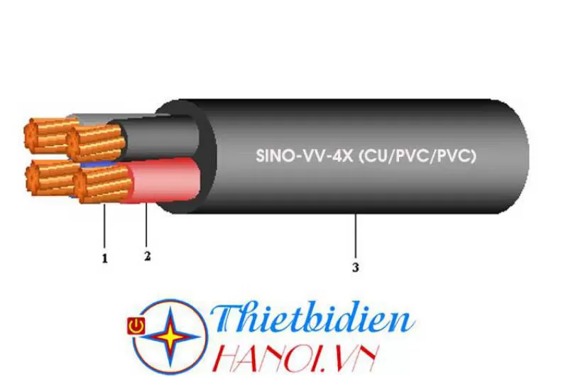 Dây cáp điện Sino, Cáp treo hạ thế VV 4x2,5