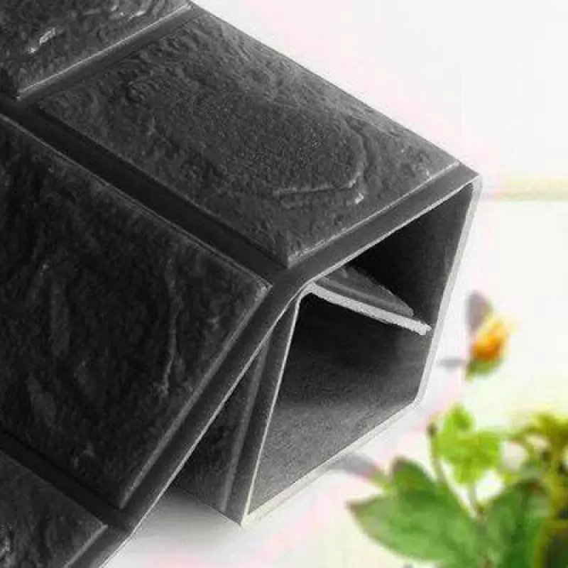 Xốp Dán Tường Giả Gạch 3D Màu Đen 3MM