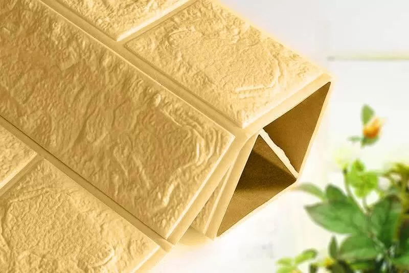 Xốp Dán Tường Màu Vàng Nhạt 8mm