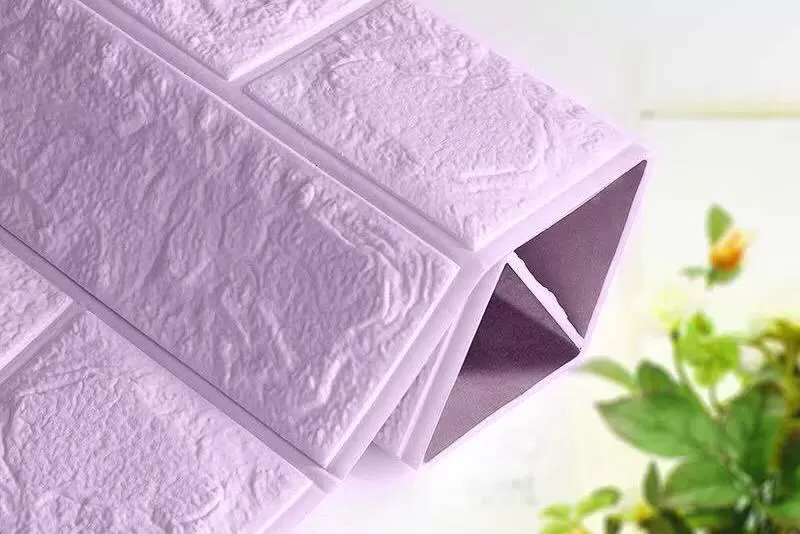 Xốp Dán Tường Màu Tím Nhạt 8mm