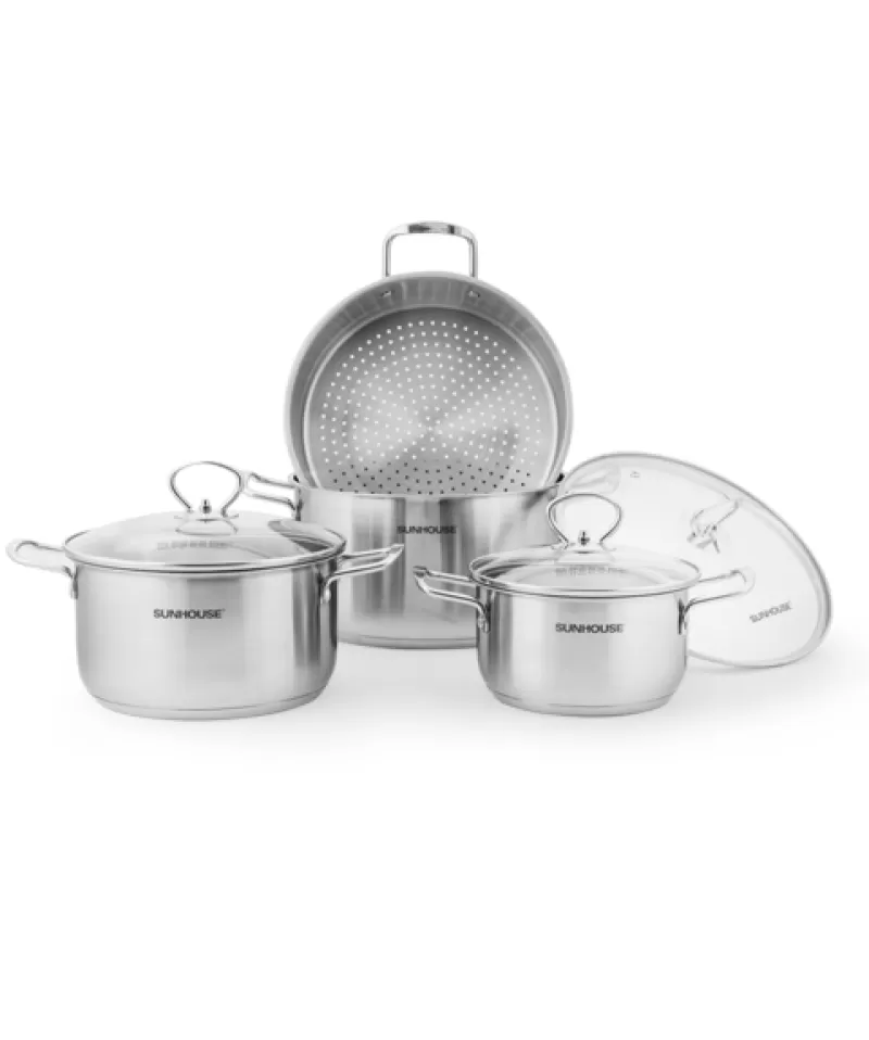 Bộ nồi inox 3 đáy SUNHOUSE SH893
