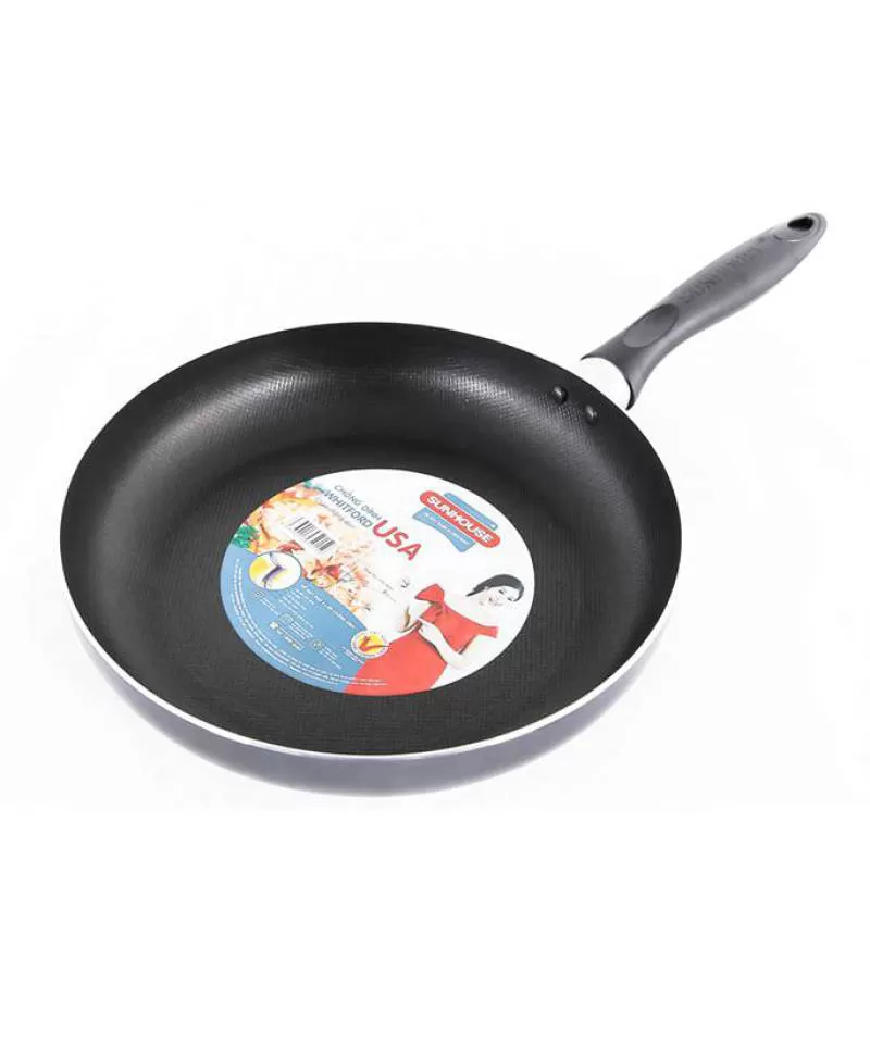 Chảo nhôm sần cạn Coop Mart ghi phi 24