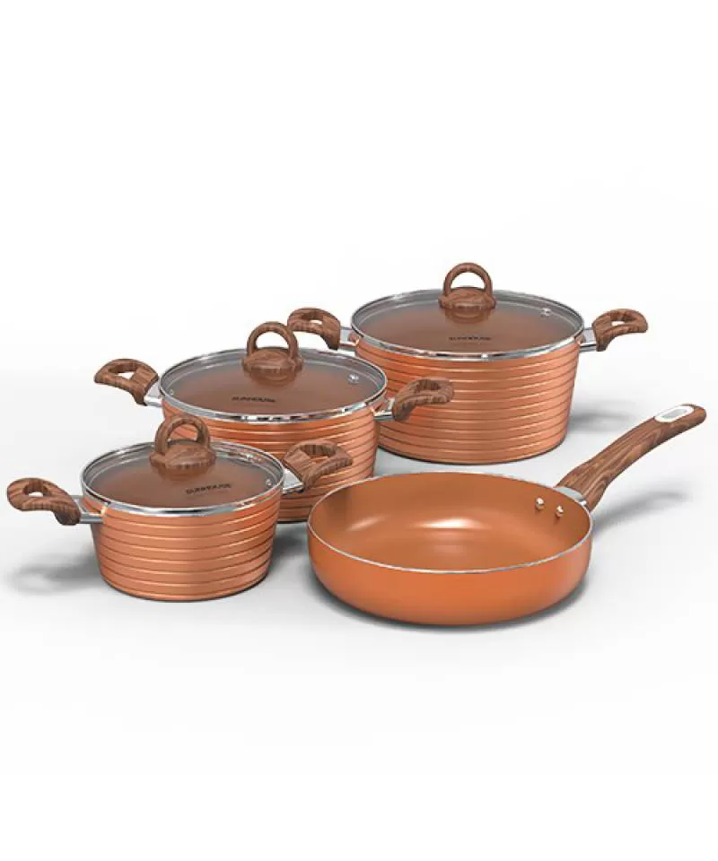 BỘ NỒI CHẢO CHỐNG DÍNH CERAMIC ĐÁY TỪ SUNHOUSE SHG2004MCA