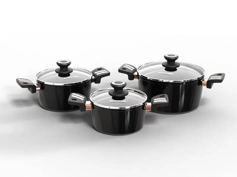 Bộ nồi chống dính Ultra Titanium SUNHOUSE ST2210B