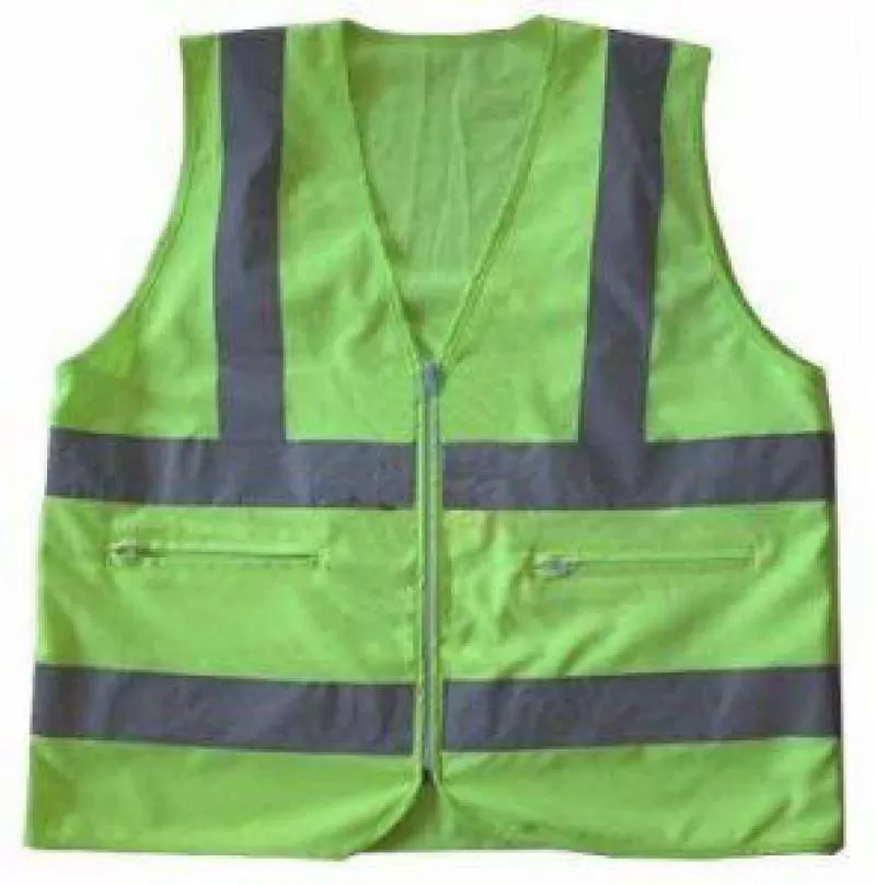 Áo bảo hộ lao động phản quang vải thoáng túi hộp màu xanh chuối - APQ0013 