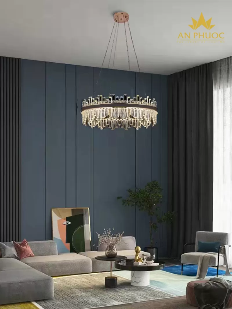 Đèn thả pha lê dáng tròn 868/800 