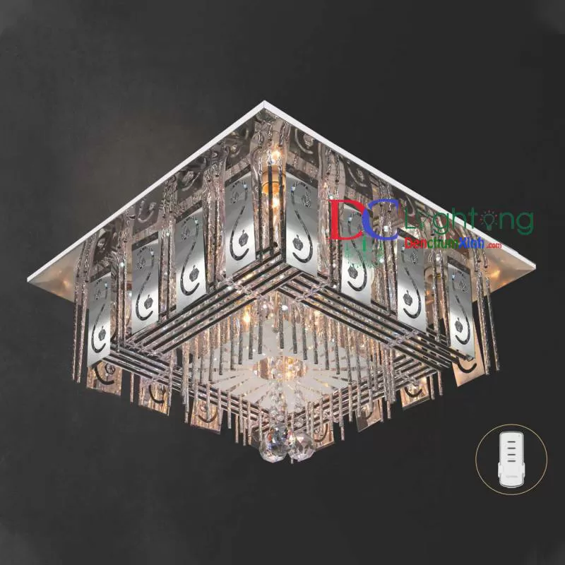 Đèn mâm ốp trần pha lê DCX1897 ( Rộng 55cm ) 