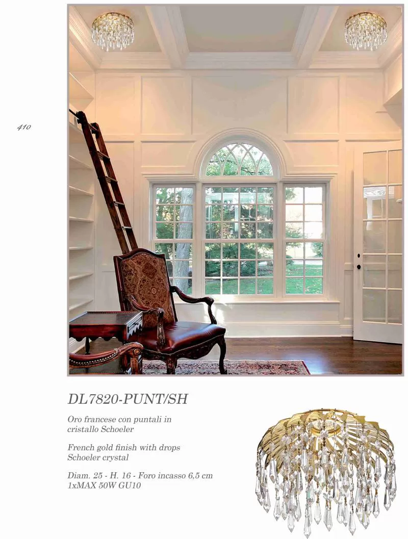 Đèn Áp Trần Đồng Possoni (Ý) DL7820-PUNT/SH