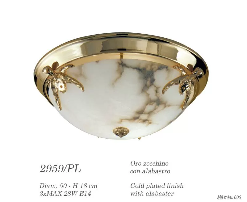 Đèn Áp Trần Đồng Possoni (Ý) 2959/PL