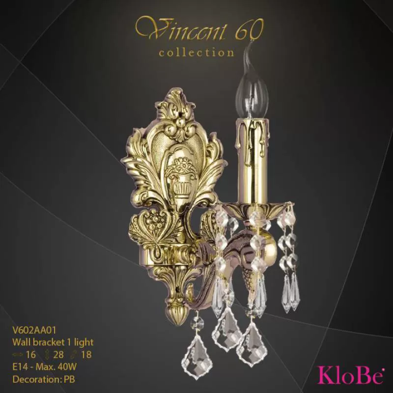 Đèn Vách Đồng Klobe (TBN) V602AA/01