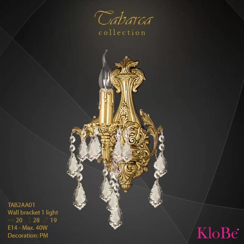 Đèn Vách Đồng Klobe (TBN) TAB2AA/01