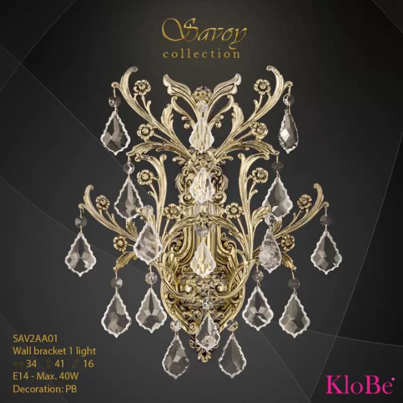 Đèn Vách Đồng Klobe (TBN) SAV2AA/01