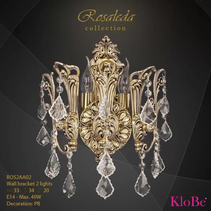 Đèn Vách Đồng Klobe (TBN) ROS2AA/02