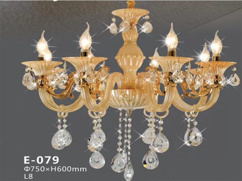 Đèn chùm kiểu Châu Âu HT-E079/8 Ø75cm
