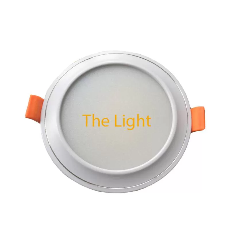 Đèn âm trần 7w downlight Led 3 màu D90 mặt lõm viền chỉ bạc TLD03 