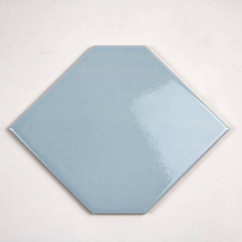 Gạch thẻ ốp tường trang trí hình thoi kích thước 150 x 150mm mã L1503 (Xanh nước biển nhạt bóng)