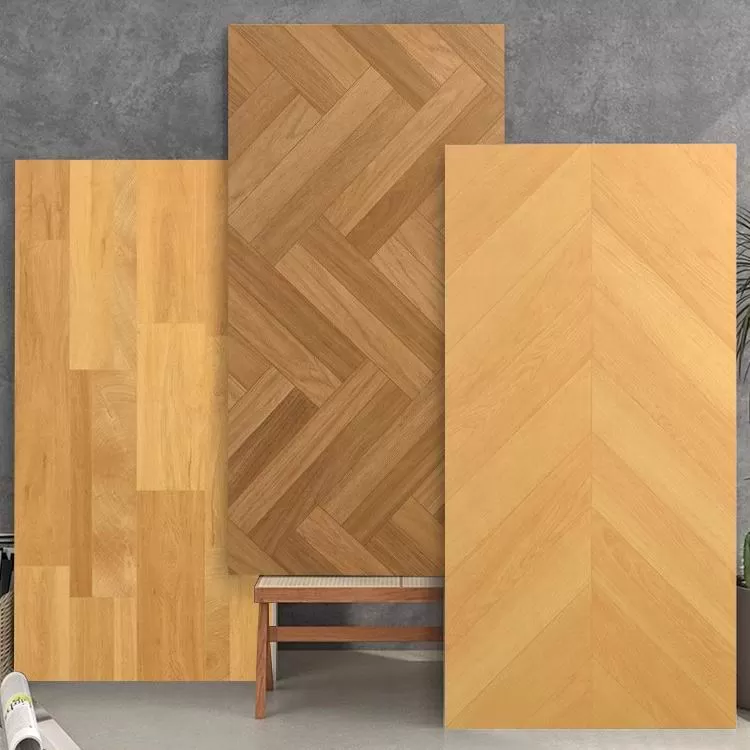 Gạch Sứ 600x1200 Vân Gỗ Xương Cá Cổ Điển Sang Trọng Cho Phòng Khách Phòng Tắm