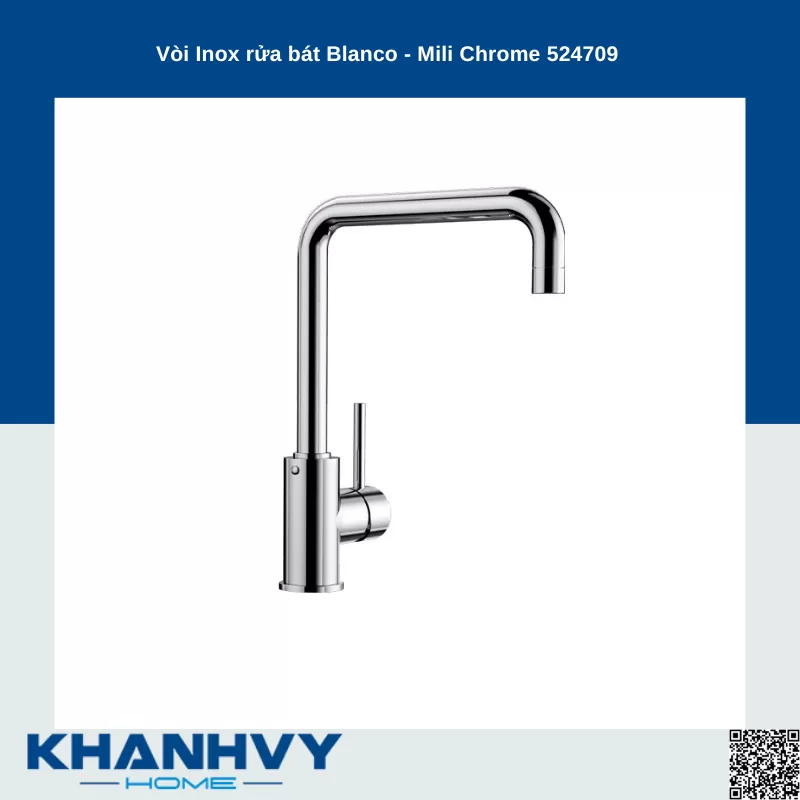 Vòi Inox rửa bát Blanco - Mili Chrome 524709