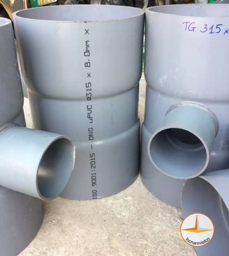 Tê giảm 315x114 nhựa PVC gia công - T315x114 