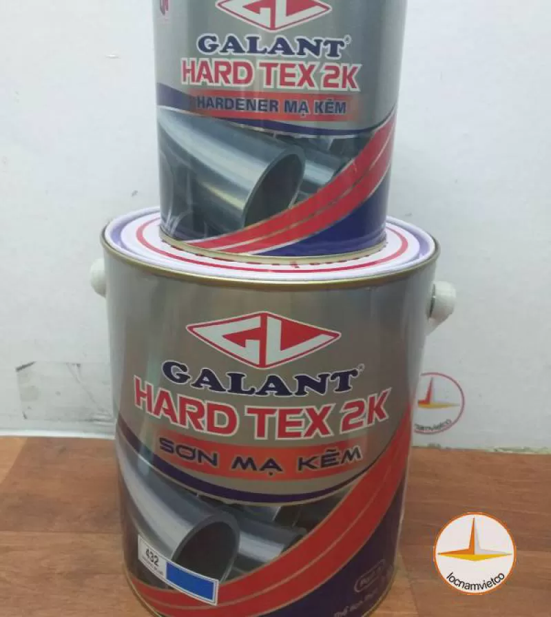 Sơn sắt mạ kẽm Galant Hard tex 2k màu xanh dương 432 3.75L/Bộ