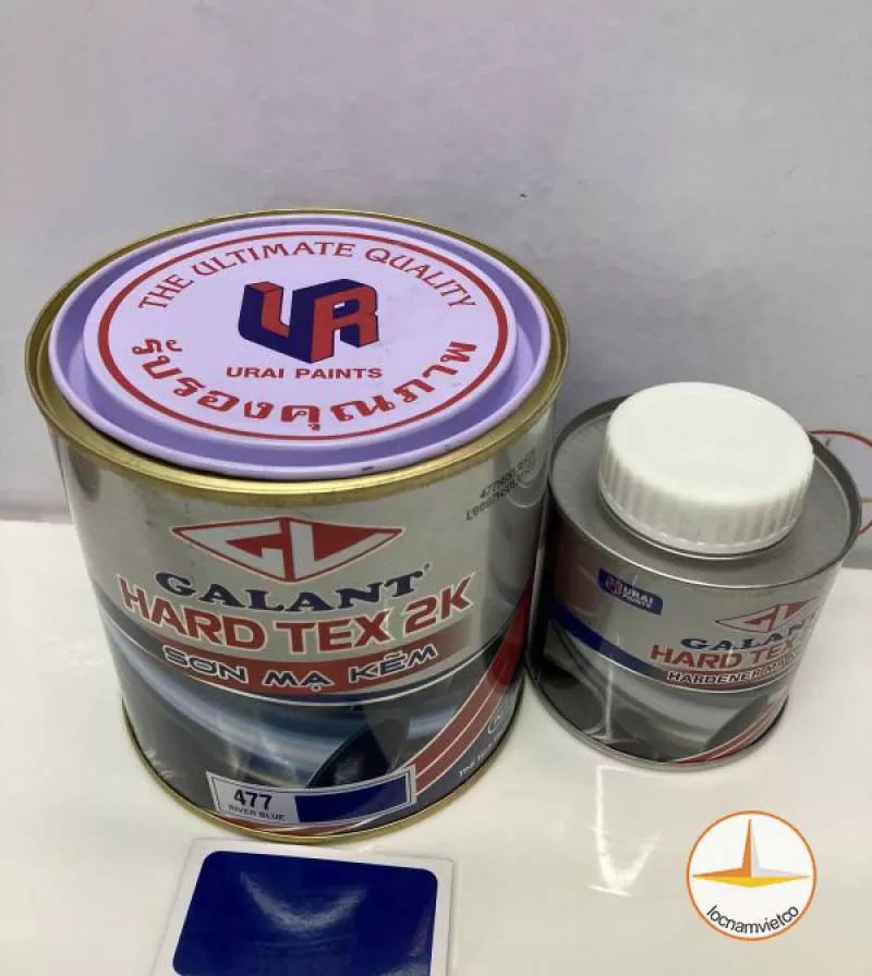 SƠN SẮT MẠ KẼM KHÔNG CẦN LÓT GALANT HARD TEX 2K MÀU XANH DƯƠNG 477 1L 