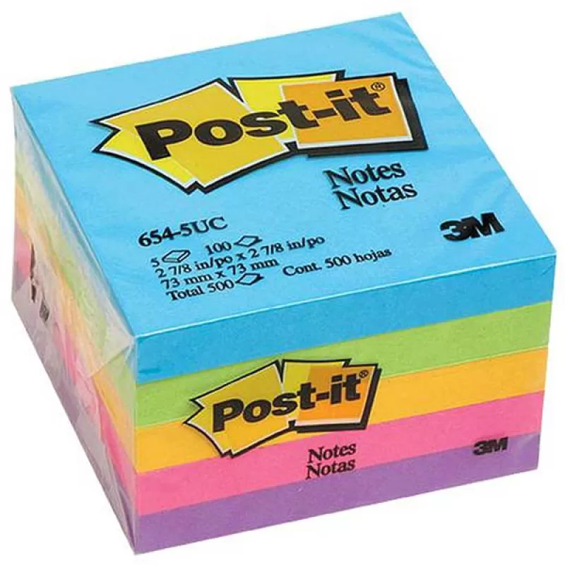 Giấy ghi chú post- it 3M 654-5pk 3in x 3in