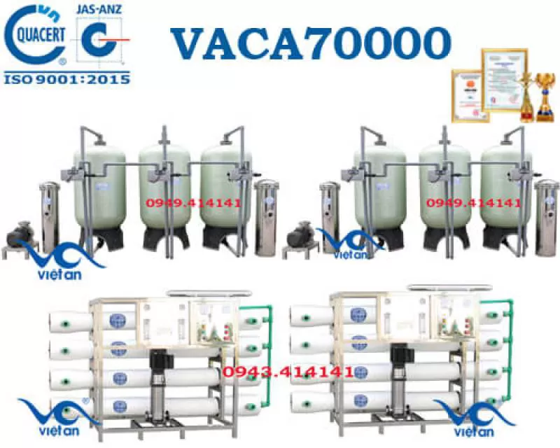 Dây chuyền lọc nước tinh khiết composite 70000 lít/h autoval