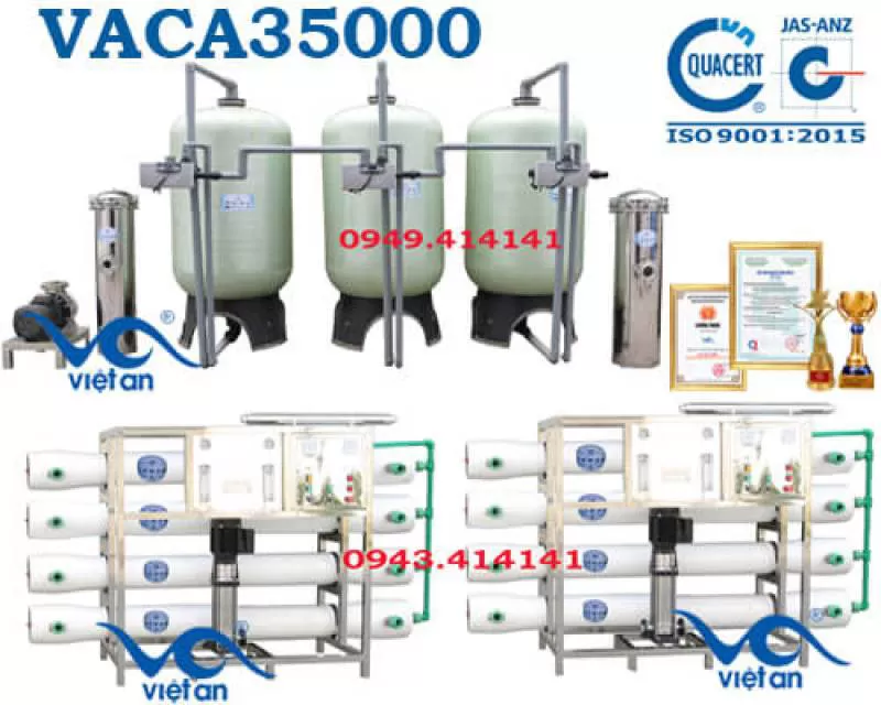 Dây chuyền lọc nước tinh khiết composite 35000 lít/h autoval