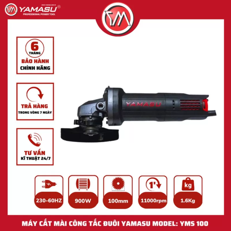 MÁY MÀI GÓC TAY NGẮN YMS-100 ( Công tắc đuôi )