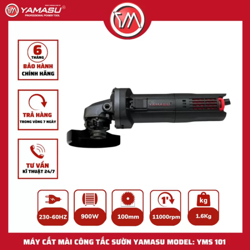 MÁY MÀI GÓC TAY NGẮN YMS-101 (công tắc sườn)