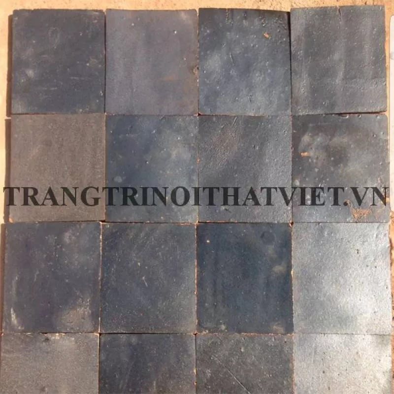 Gạch gốm nung 10x10 cm, Xám thô - trangtrinoithatviet.vn