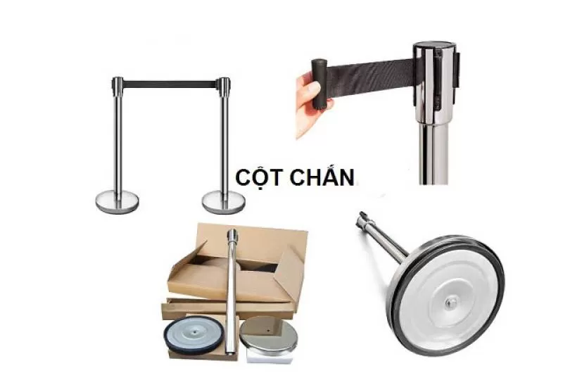 Cột chắn inox màu đen