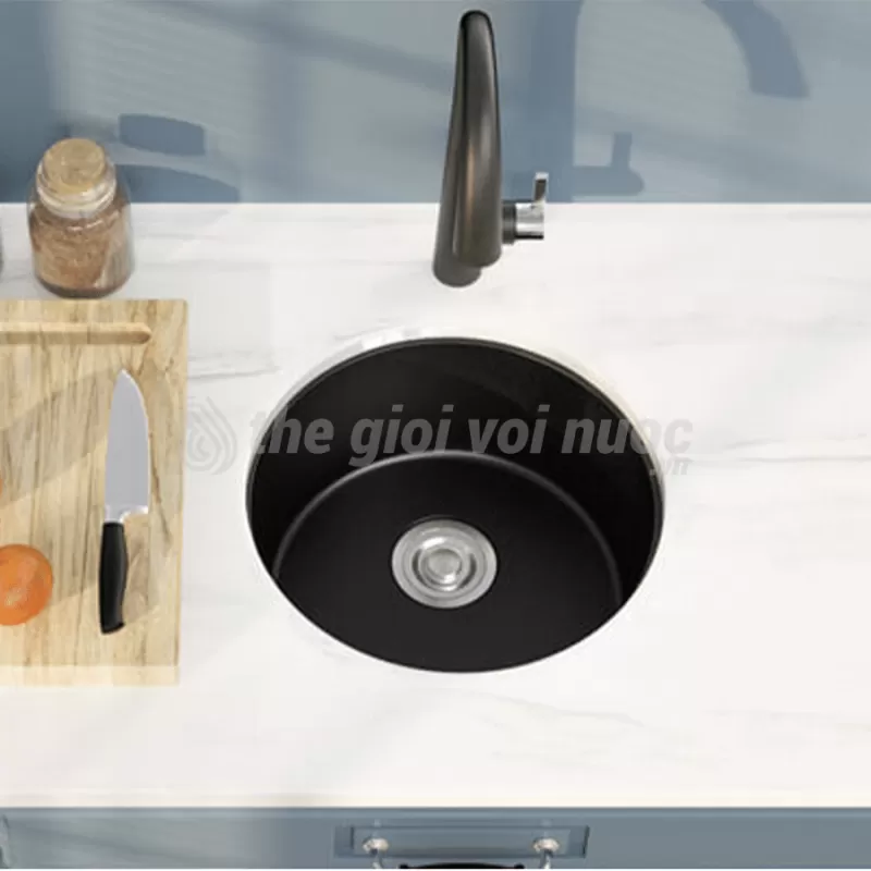 Bồn Rửa Chén Đá Nhập Khẩu Cao Cấp Hộc Tròn Draco S3106DB 