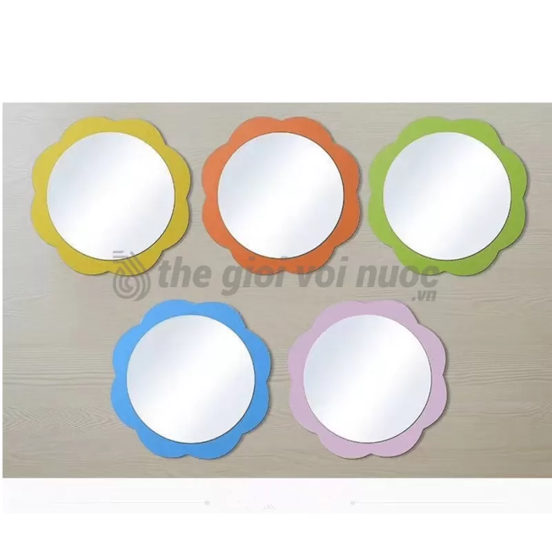 Phụ Kiện Phòng Tắm Gương Trẻ Em Hình Bông Hoa ATGS08P Màu Xanh Lá 