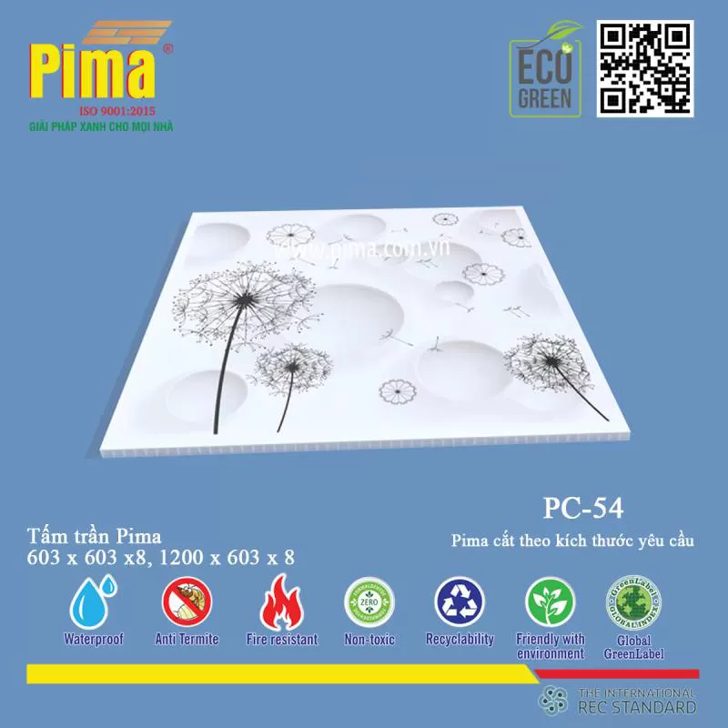 TẤM TRẦN PIMA PC-54 - Công Ty Pima Nhà máy sản xuất tại việt nam