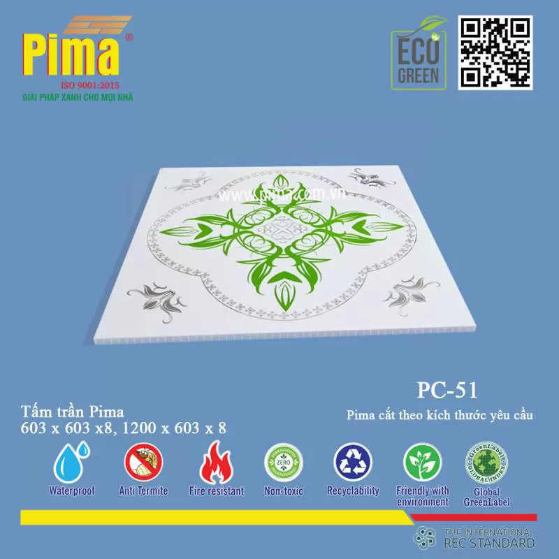 TẤM TRẦN PIMA PC-51 - Công Ty Pima Nhà máy sản xuất tại việt nam