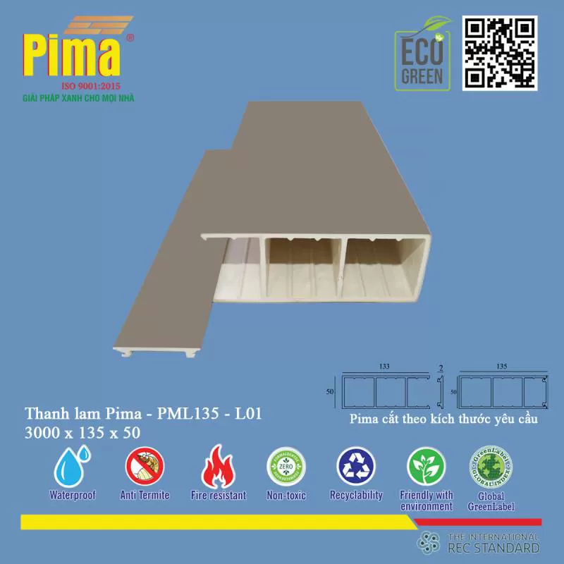 Thanh lam Pima- PML135 - L01 - Công Ty Pima Nhà máy sản xuất tại việt nam