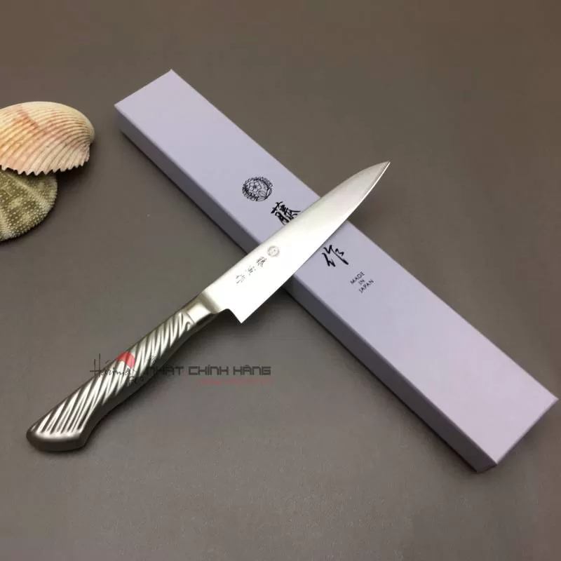 Dao TOJIRO PRO Petty 120mm FU-883 - cán inox - ghép 3 lớp hợp kim DP Cobalt - Nhập khẩu Nhật Bản 