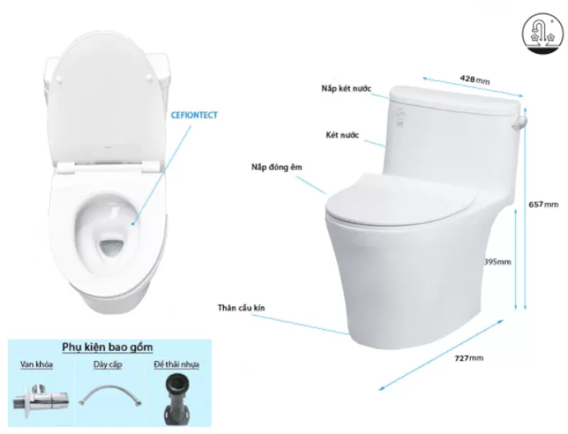 Bồn Cầu TOTO MS887RT8#XW 1 khối Nắp Đóng Êm TC600VS