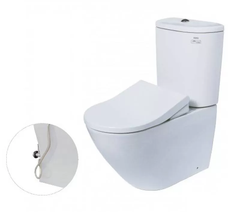 Bồn Cầu TOTO CS761PDE5#XW 2 Khối Nắp Rửa Cơ TCW09S