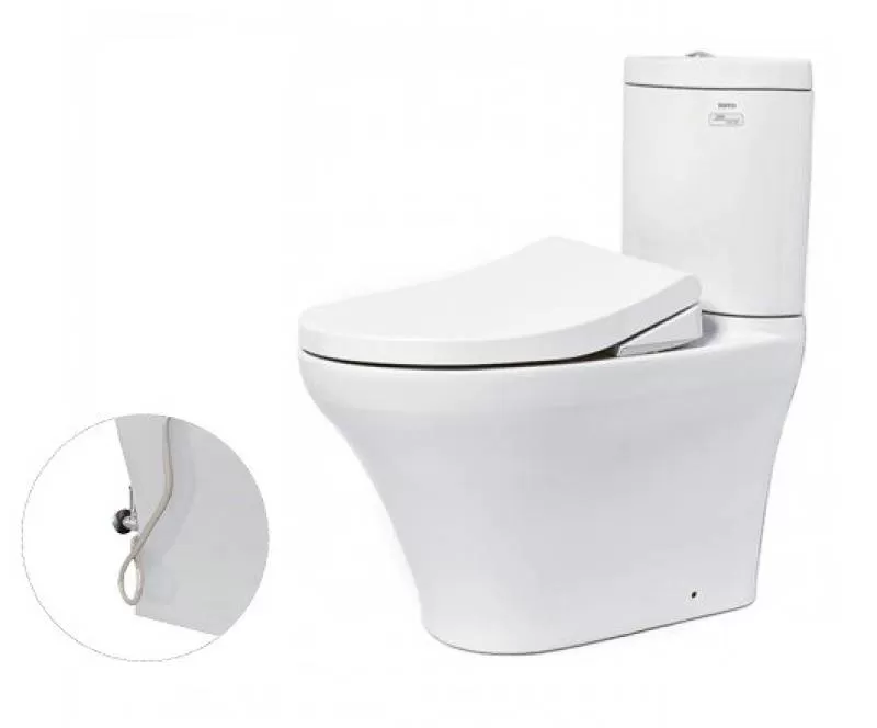 Bồn Cầu TOTO CS818DE4#XW 2 Khối Nắp Rửa Cơ TCW1211A