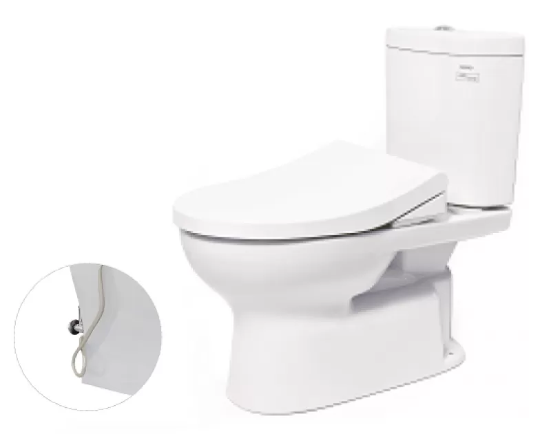 Bồn Cầu TOTO CS325DRE4#W 2 Khối Nắp Rửa Cơ TCW1211A