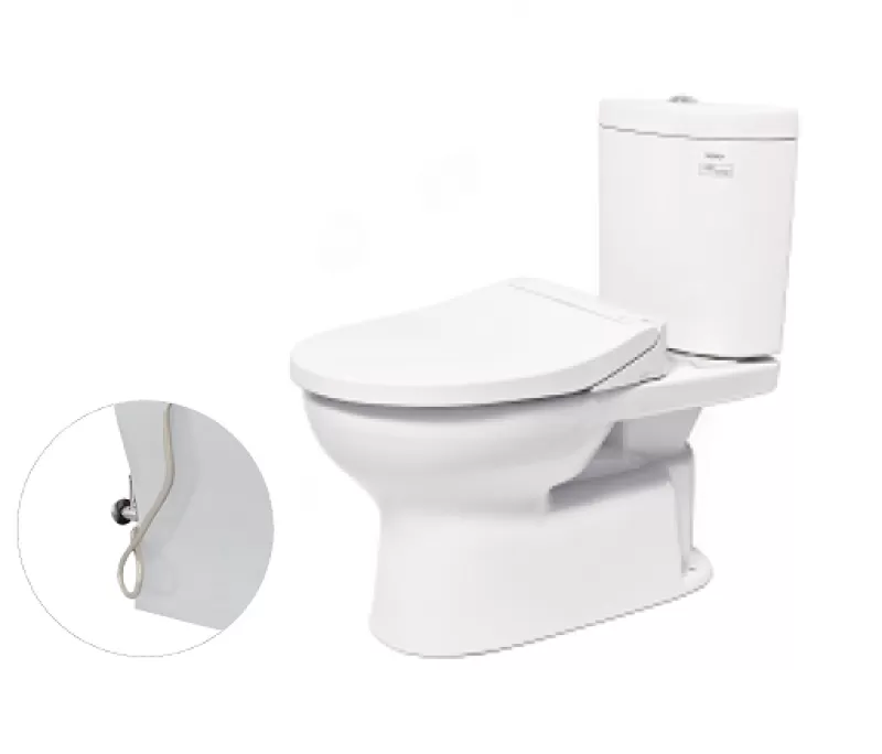 Bồn Cầu TOTO CS325DRE2#W 2 Khối Nắp Rửa Cơ TCW07S