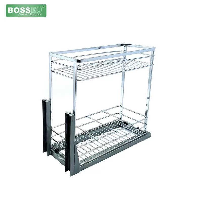 Giá gia vị Inox nan dẹt mạ Crom BS125G