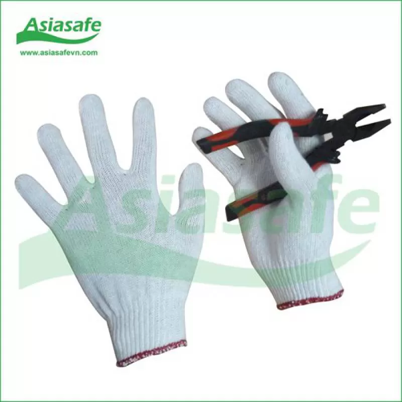 Găng tay sợi màu kem GK-11